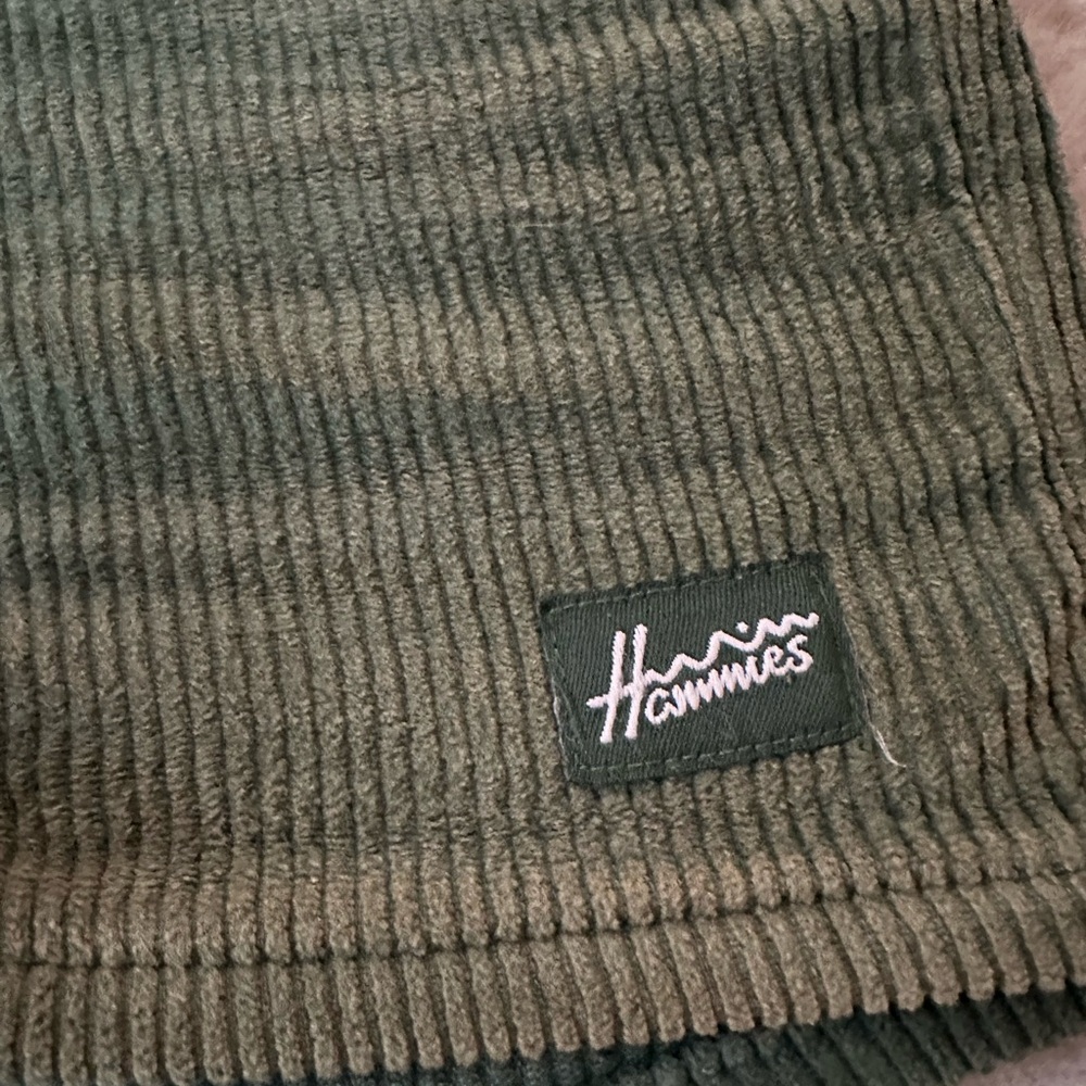 High Waist Green Corduroy Shorts - Picture 2 of 5